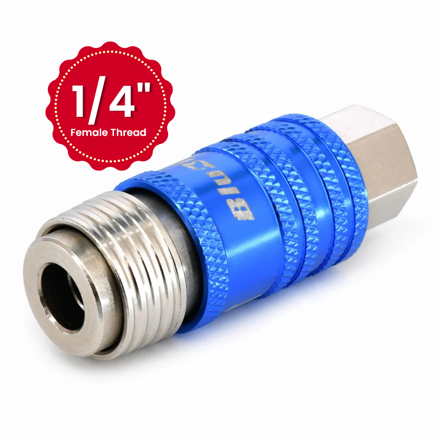 BluBird 5-in-1 Universal Industrial Safety Coupler with 1/4" Female Thread