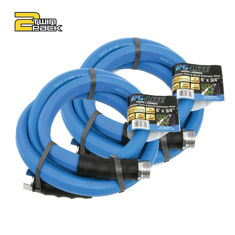 AG-Lite 3/4" x 6' Hot and Cold Water Lead-in Irrigation Hose with 3/4" GHT Fitting, 100% Rubber