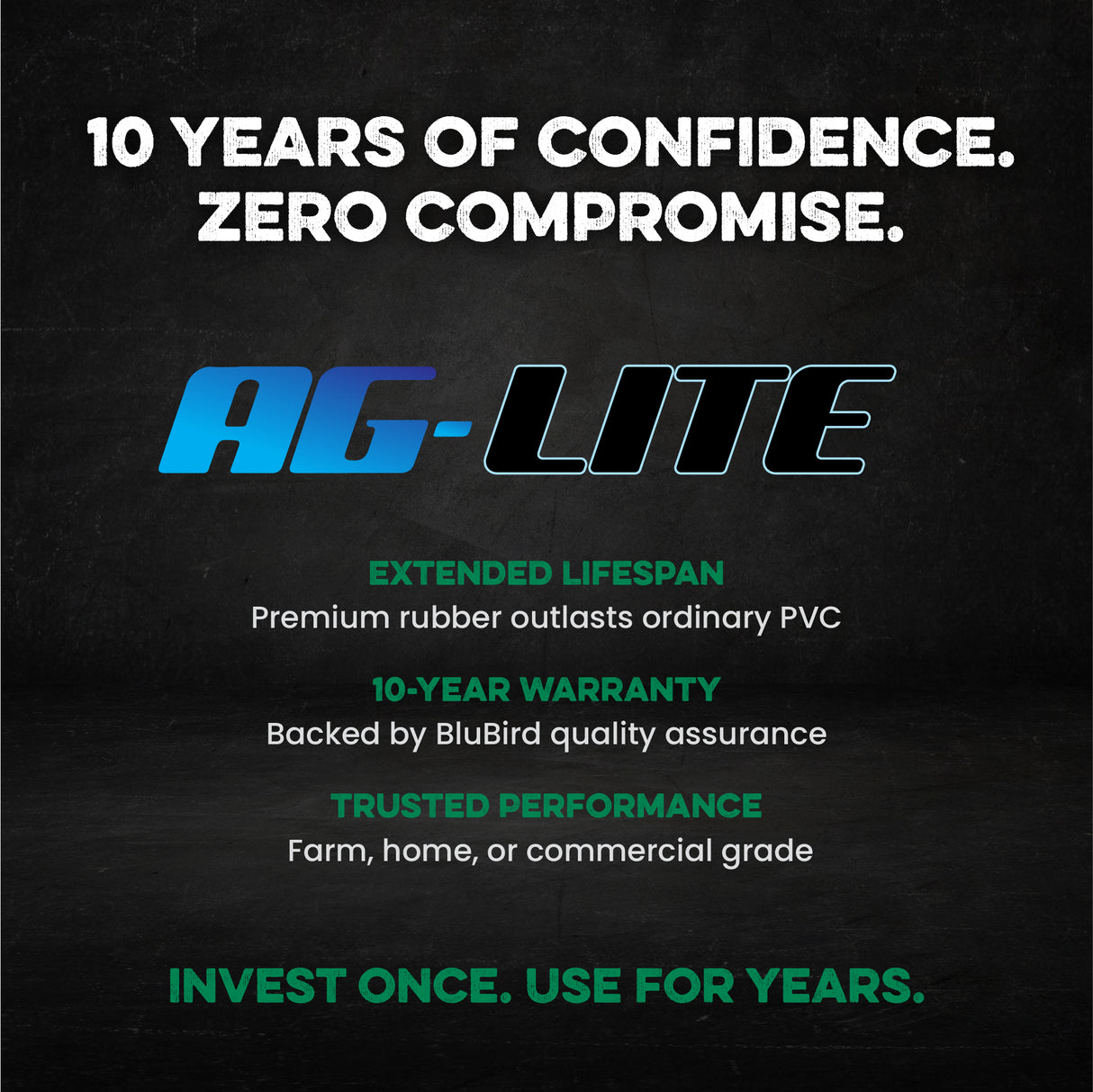 Ag-Lite 1" x 25' Heavy-Duty Rubber Water Hose