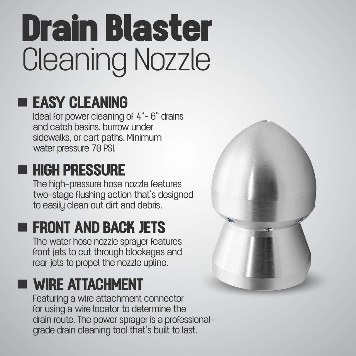 Drain Blaster Cleaner Nozzle