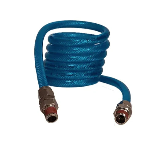 RapidAir CH3825-6 Coil Hose - 1/4" Male NPT Swivel Ends (Reinforced Polyurethane)