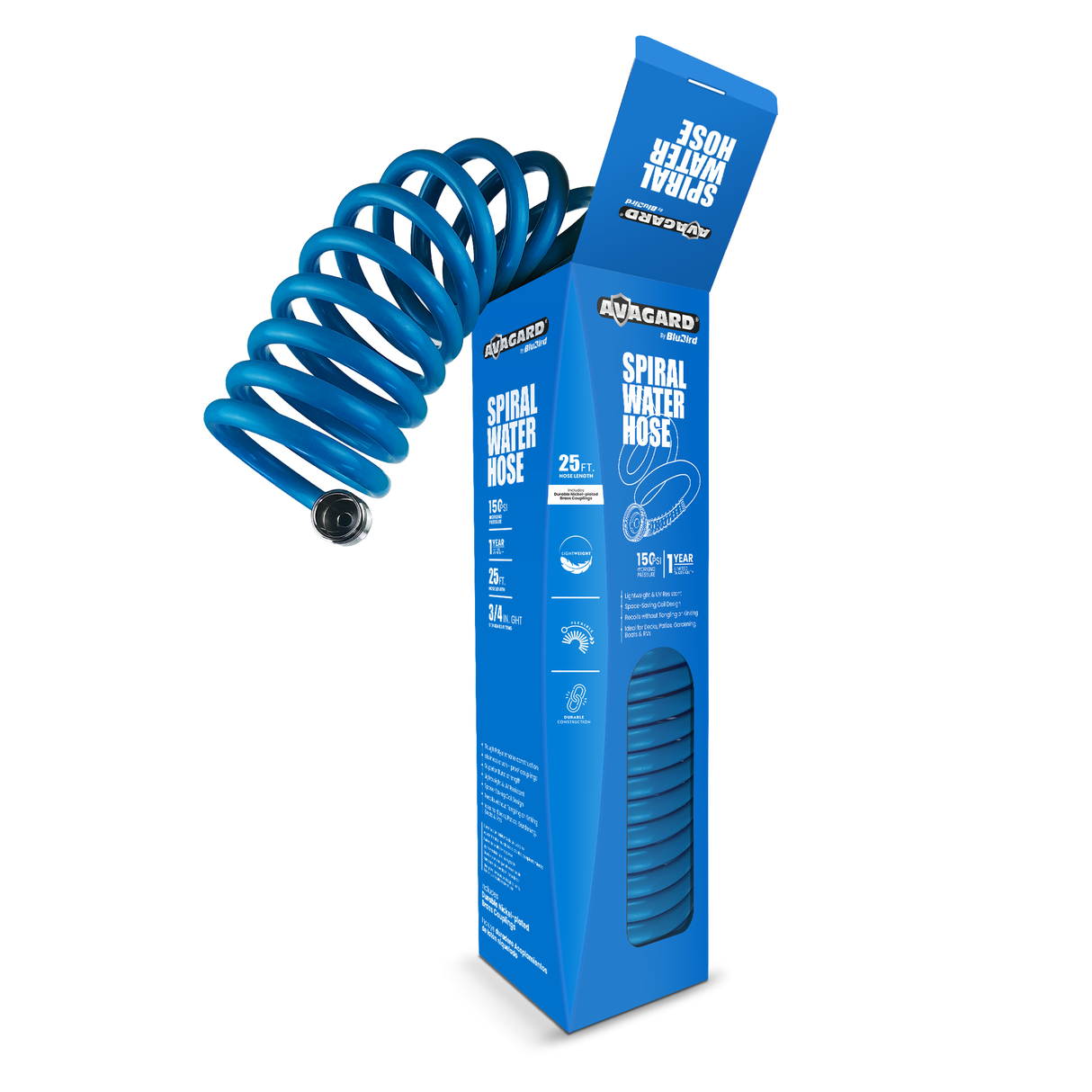 Avagard Recoil Water Hose 3/8" X 75' blue