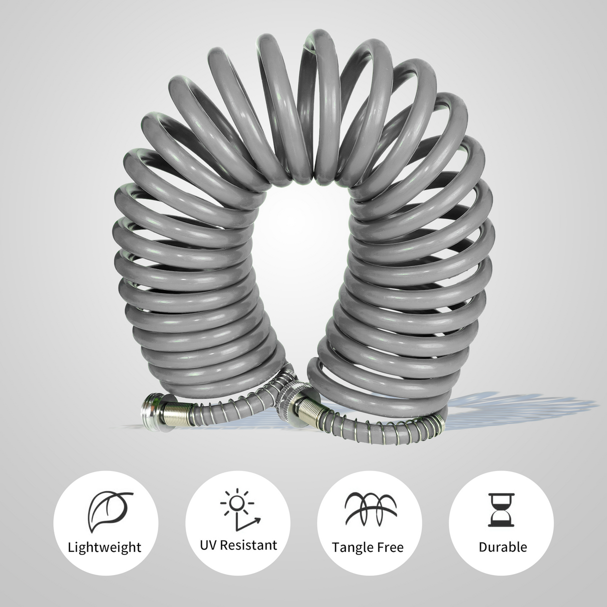 Spiral Water Hose Grey