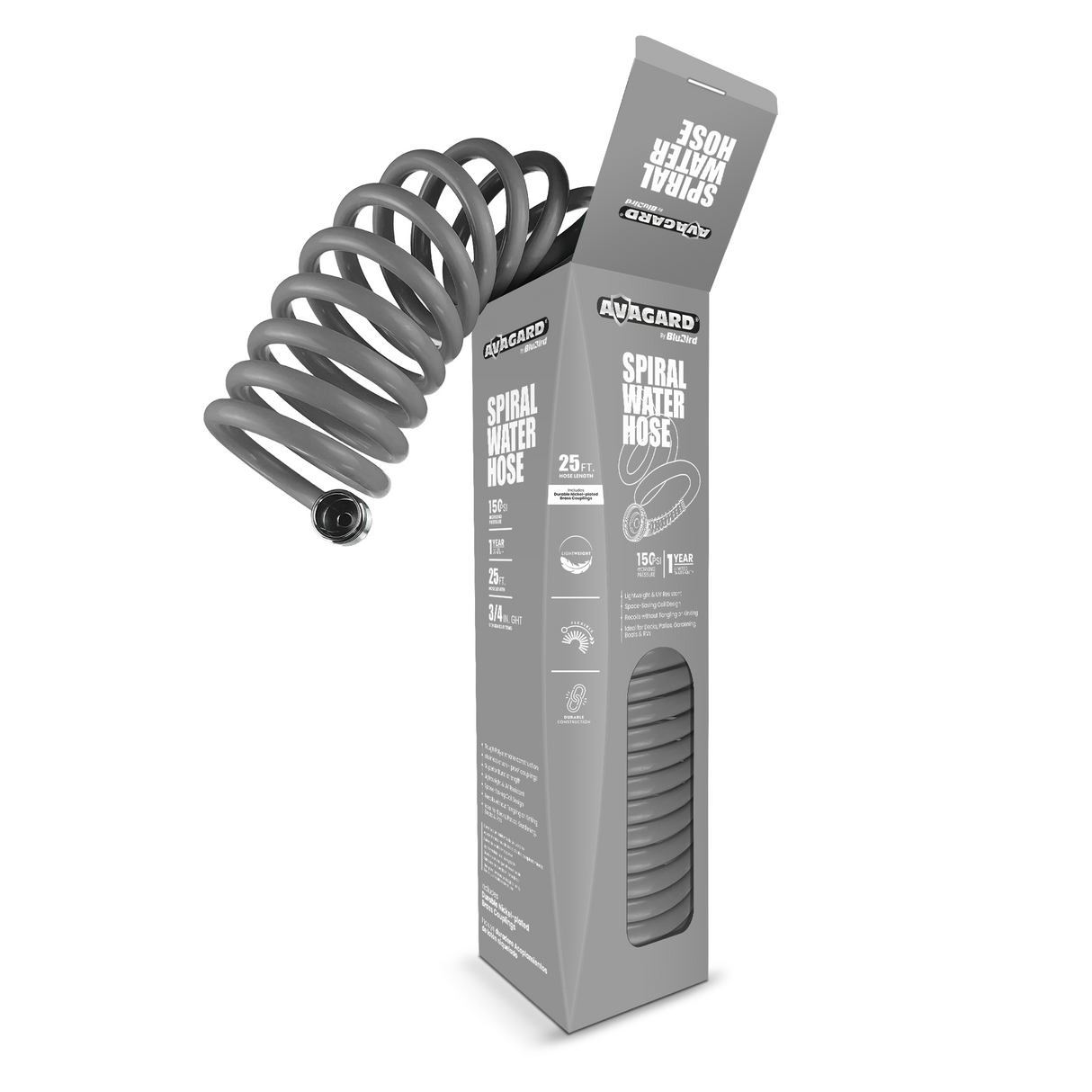 Spiral Water Hose Grey