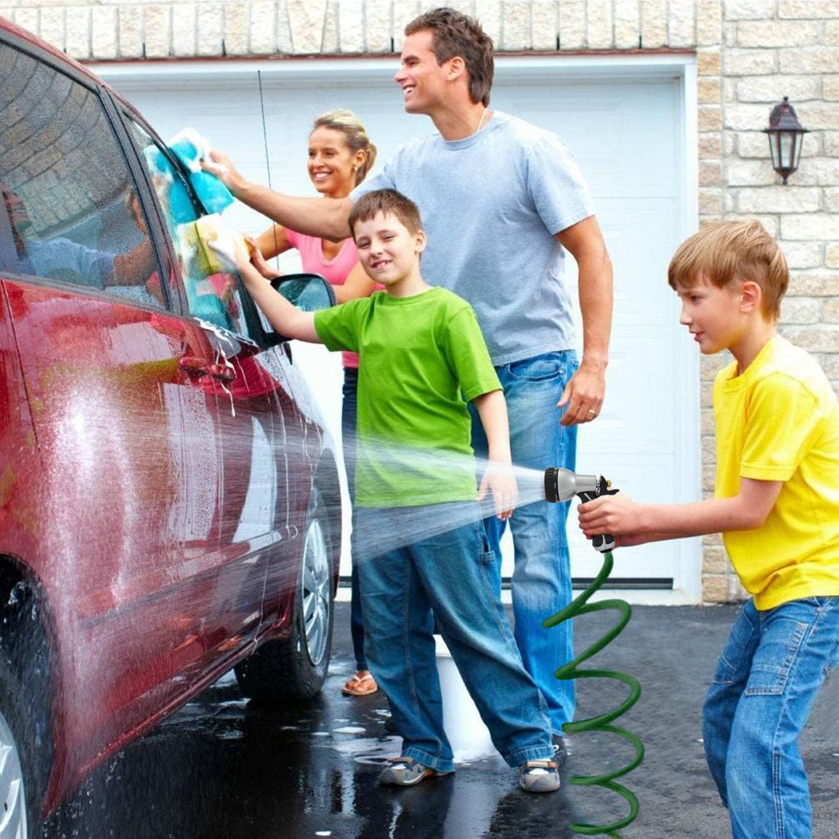 Avagard Recoil Water Hose 3/8" X 75' Green