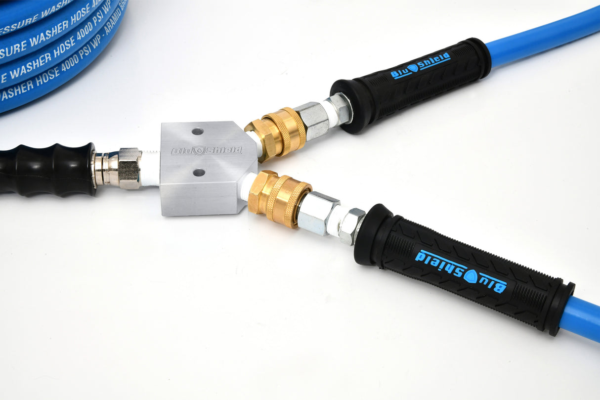 BluShield Union Block 3800 – Durable 3/8” NPT High-Pressure Connection Kit | 6,000 PSI | ToughTek Hose Included