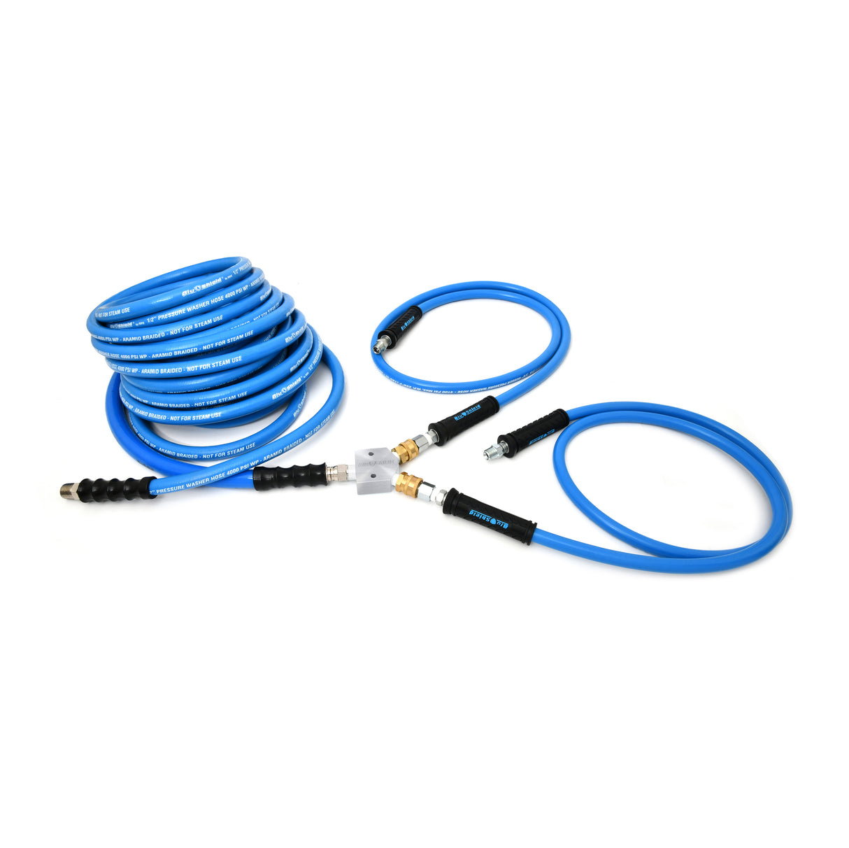 BluShield Union Block 3800 – Durable 3/8” NPT High-Pressure Connection Kit | 6,000 PSI | ToughTek Hose Included
