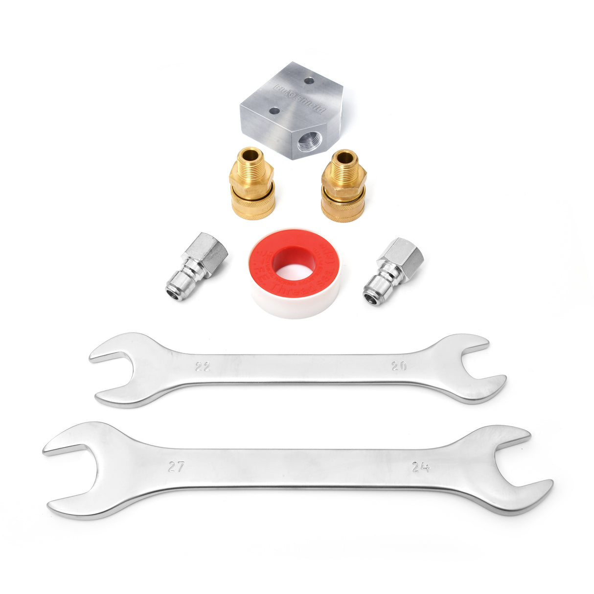 BluShield U-BLoX 3812 – High-Pressure 3/8” & 1/2” NPT Connection Kit | 6,000 PSI | ToughTek Hose