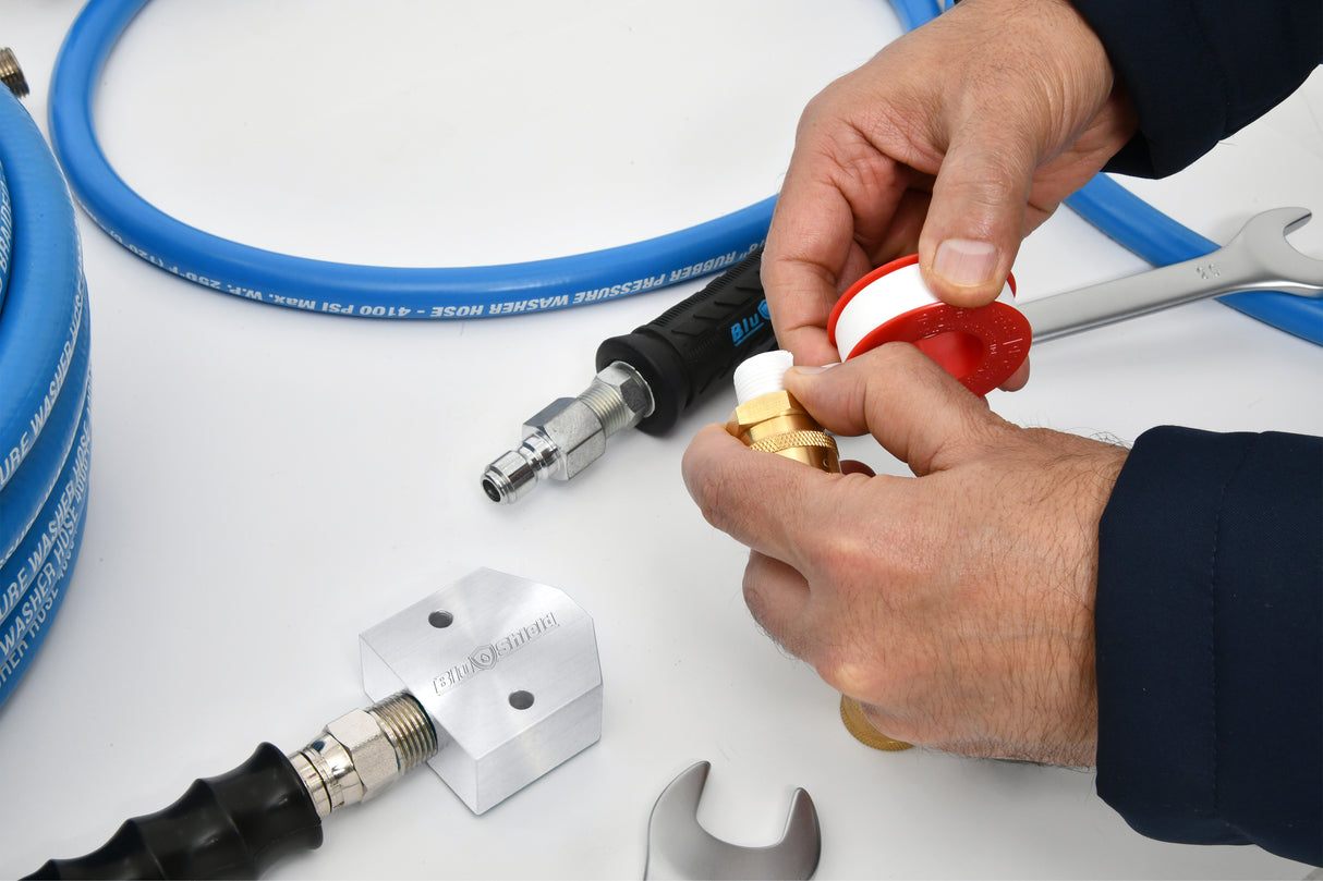 BluShield U-BLoX 3812 – High-Pressure 3/8” & 1/2” NPT Connection Kit | 6,000 PSI | ToughTek Hose