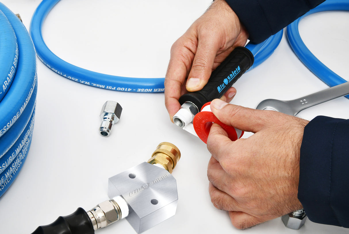 BluShield U-BLoX 3812 – High-Pressure 3/8” & 1/2” NPT Connection Kit | 6,000 PSI | ToughTek Hose