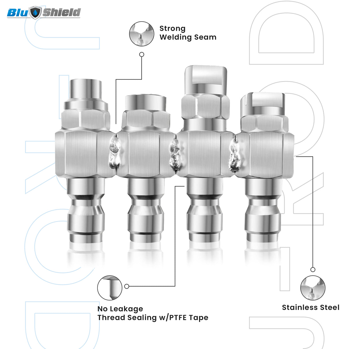 BluBird J-Rod Pressure Washer Nozzle Kit | 4-in-1 Quick-Connect Nozzle Set