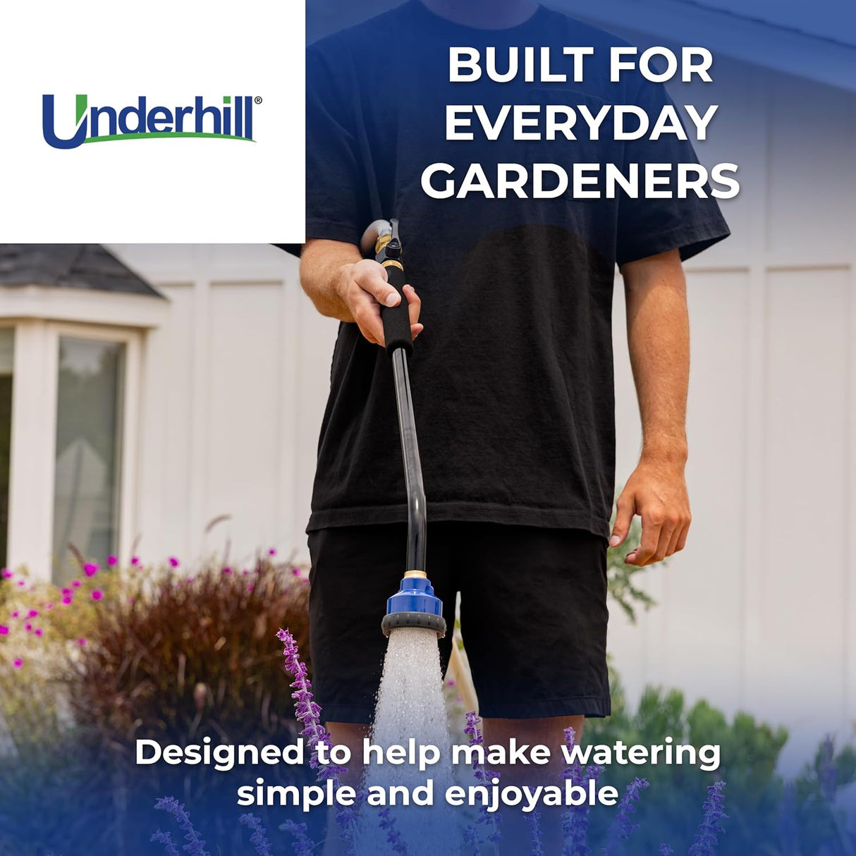 Underhill Proline Gentle Shower Spray Wand – 30" Wand, ¾″ GHT with Shower Head Nozzle (RPW-75PL)