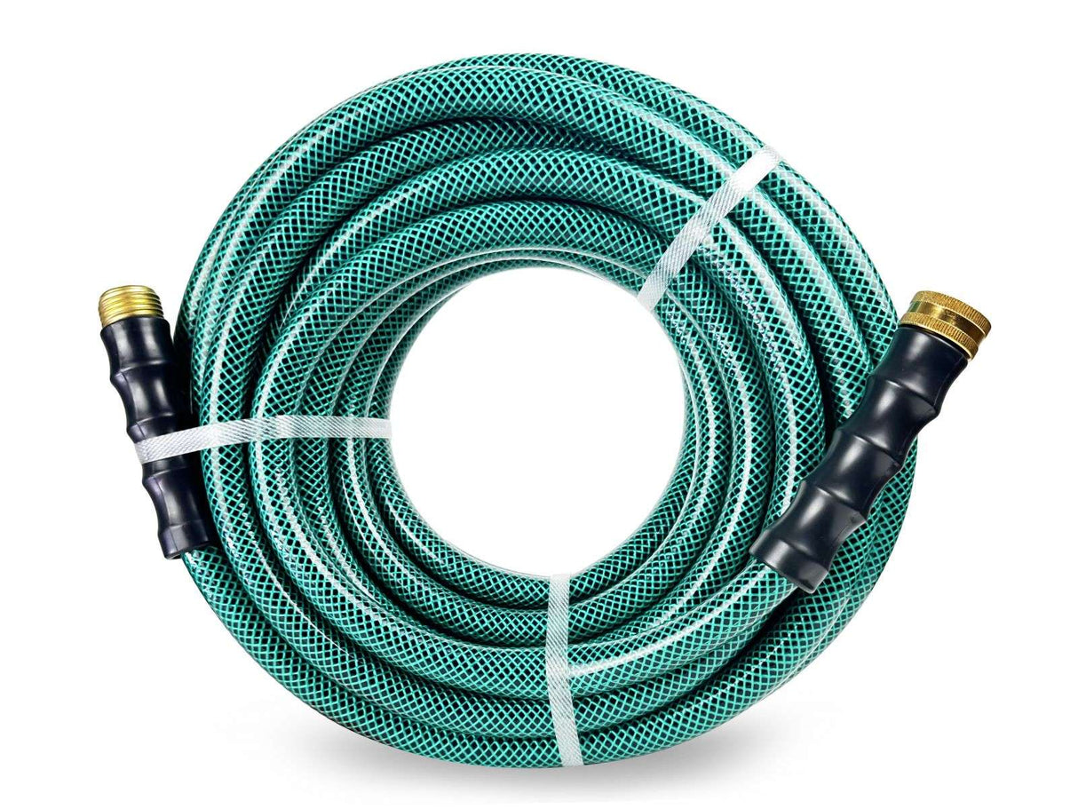 Avagard PVC Water Hose Assembly 3/4" X 15', 3/4" Male and Female GHT Fittings. 500 PSI Burst Rating. Includes Extra Washer and Bend Restrictor. 2 Pack