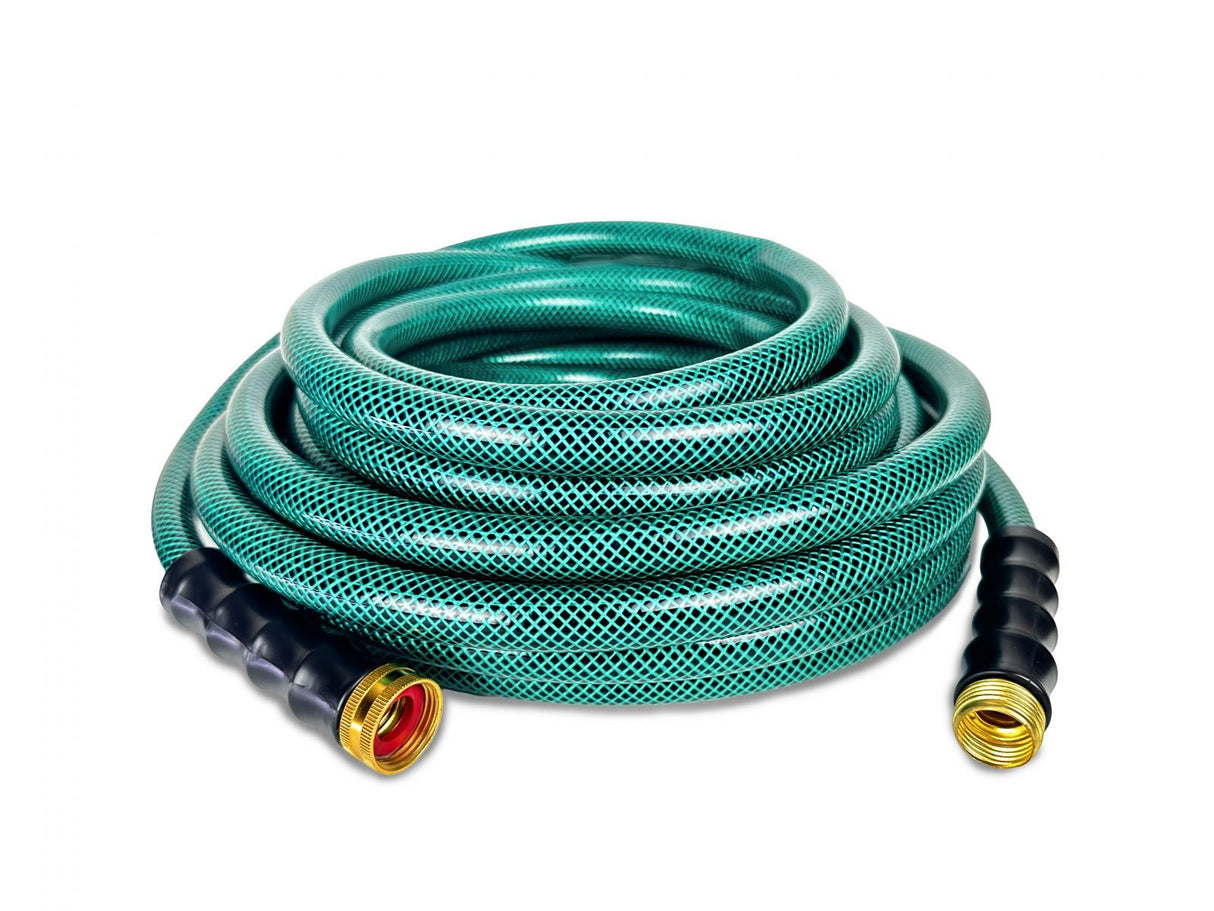 Avagard PVC Water Hose Assembly 3/4" X 15', 3/4" Male and Female GHT Fittings. 500 PSI Burst Rating. Includes Extra Washer and Bend Restrictor. 2 Pack