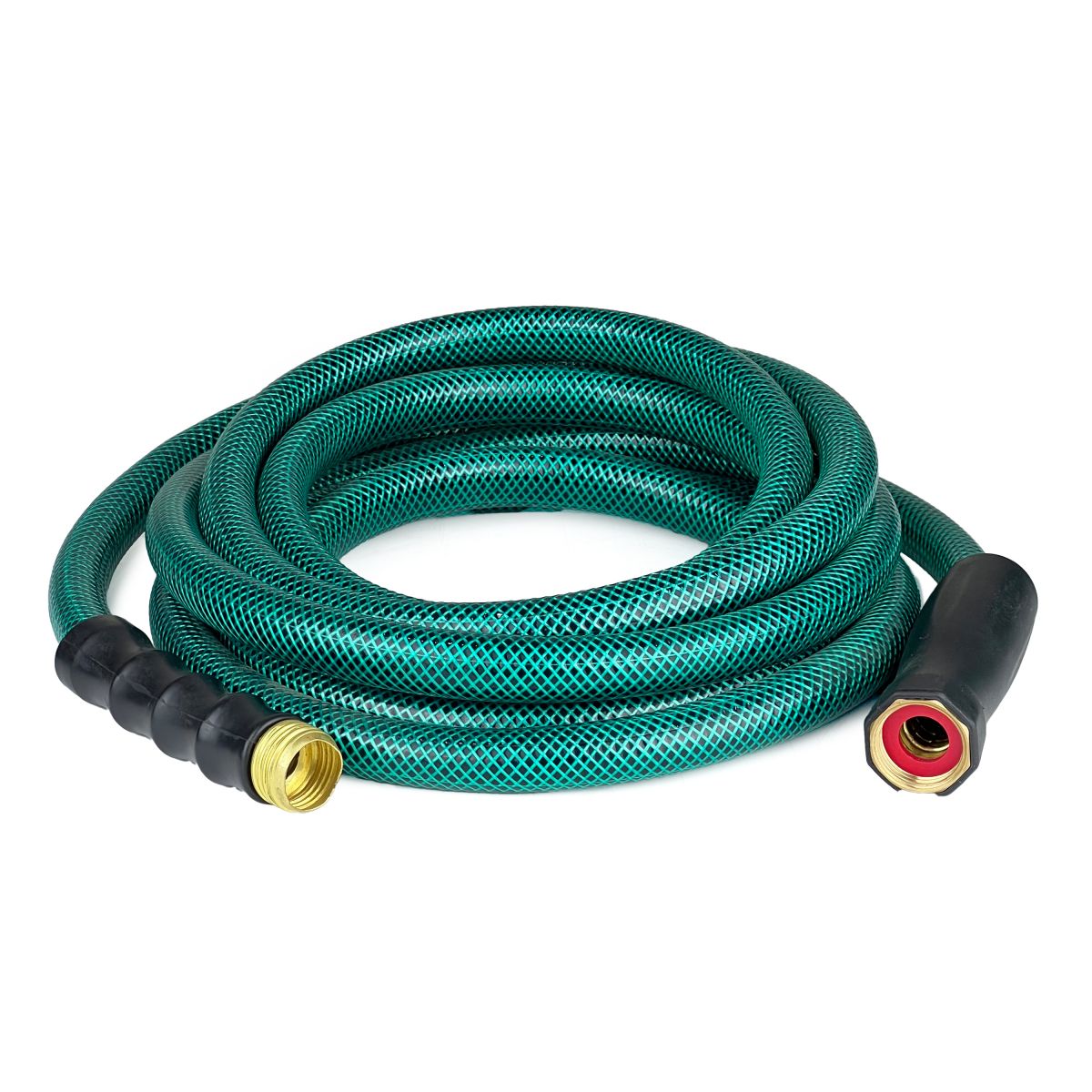 Avagard PVC Water Hose Assembly 5/8" X 15', 3/4" Male and Female GHT Fittings. 500 PSI Burst Rating. Includes Extra Washer and Bend Restrictor. 2 Pack