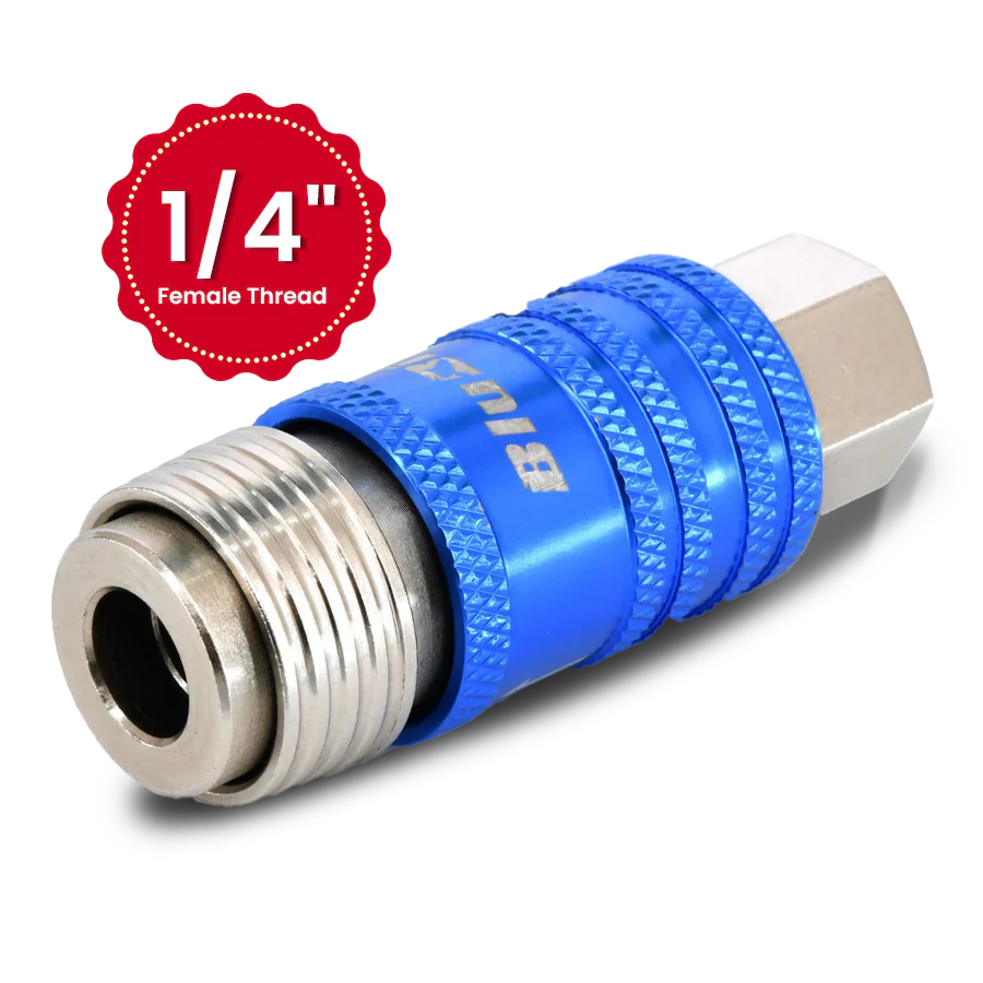 BluBird 5-in-1 Universal Industrial Safety Coupler with 1/4" Female Thread