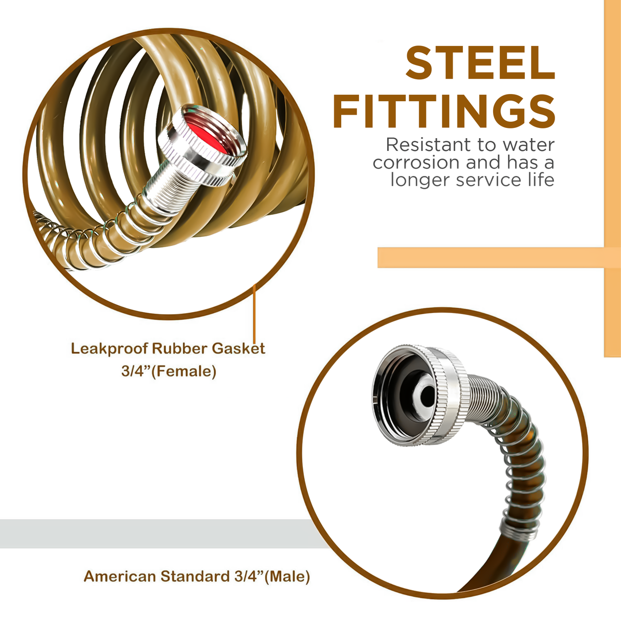 Spiral Water Hose gold