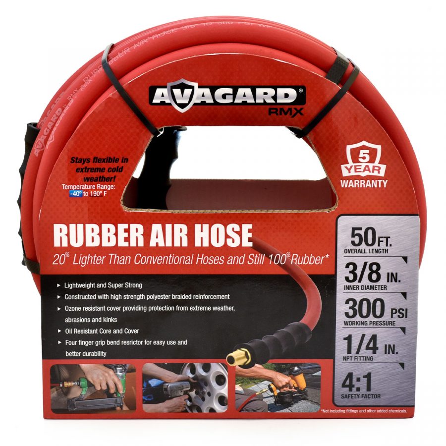 BluBird AVG3850, Avagard 3/8 in. x 50 ft. Rubber Air Hose