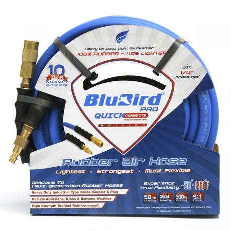 Rubber Air Hose with Universal Quick Connect Coupler