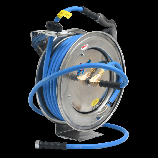 Stainless Steel Water Hose Reel 1/2" x 50'