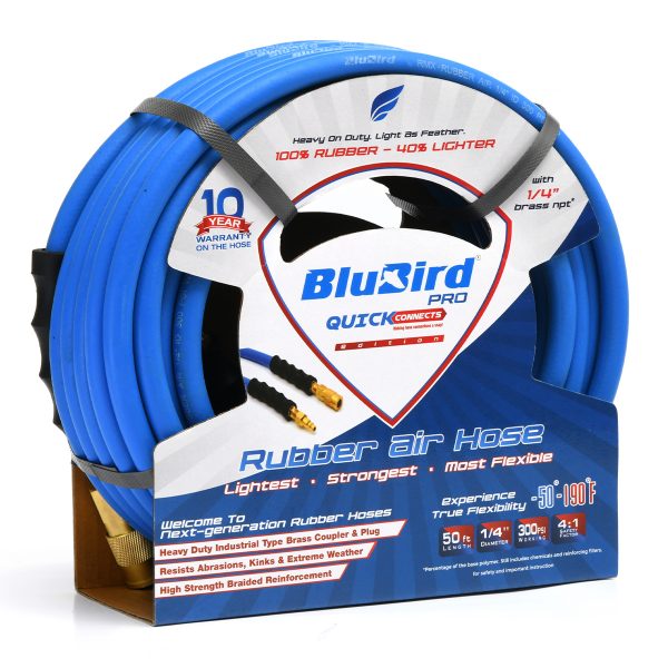 Rubber Air Hose with Universal Quick Connect Coupler