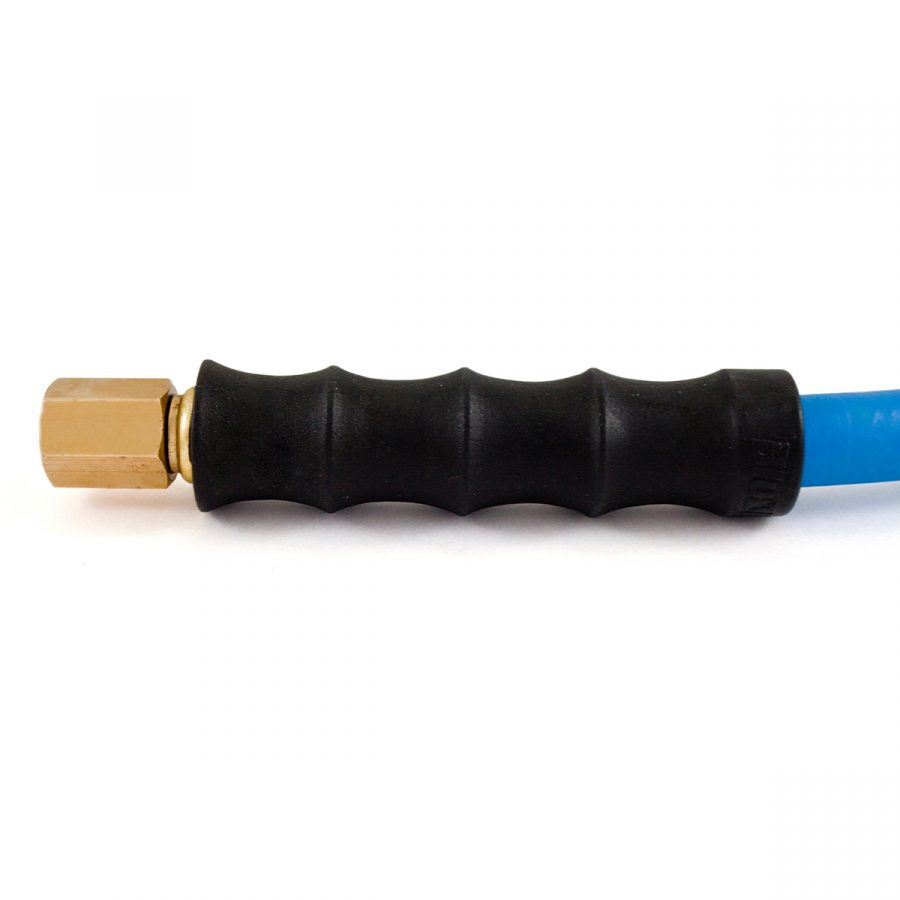 BluBird 3/8" x 5' Swivel Ball Rubber Whip Hose with 1/4" Brass NPT Fittings