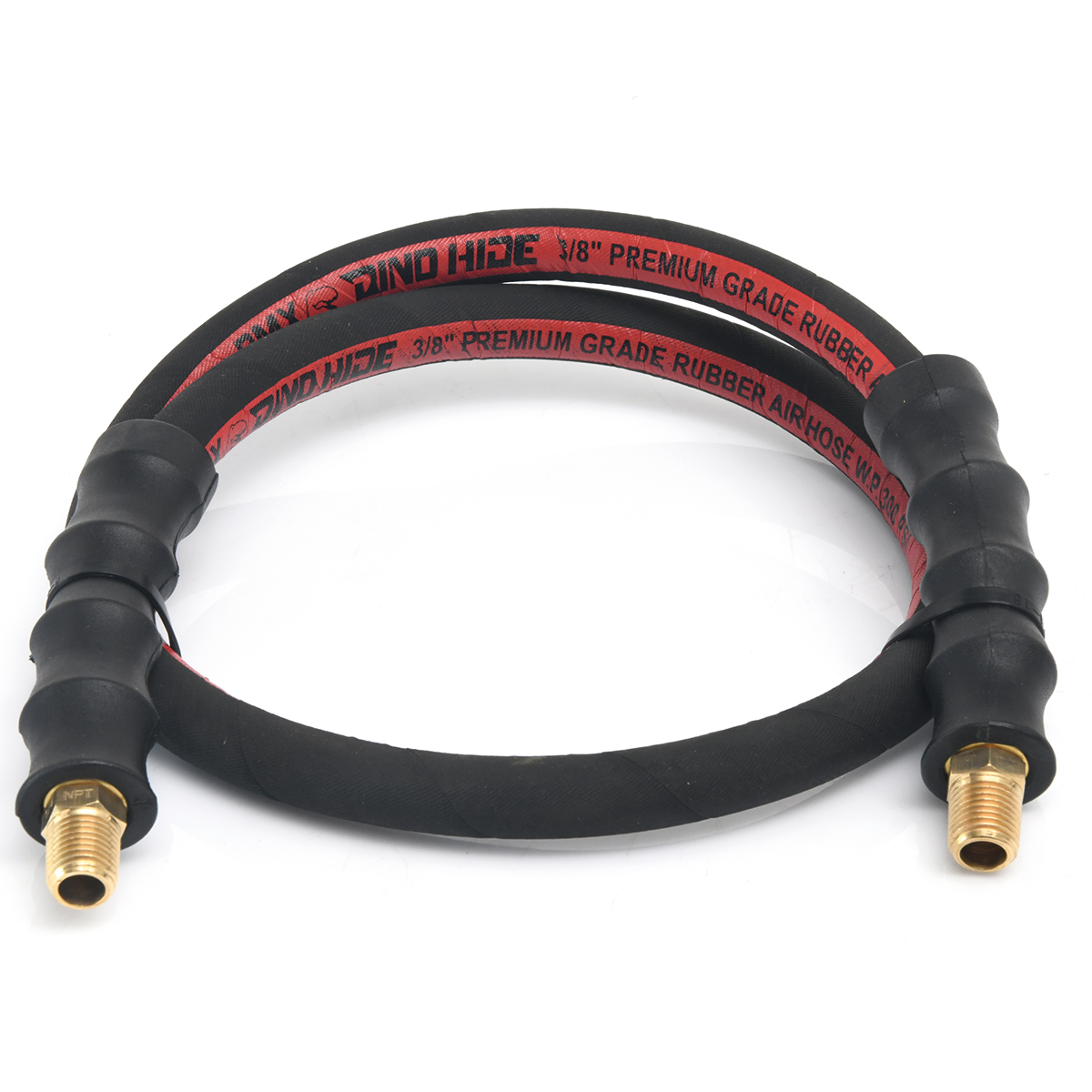 Dino-Hide 3/8" x 3' Rubber Lead-in Air Hose