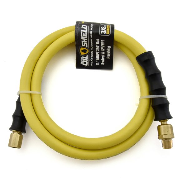 OilShield 3/8" Swivel Ball Rubber Whip Hose