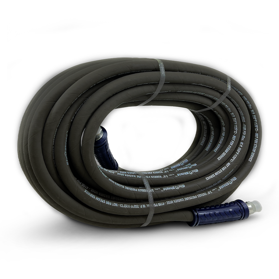Aramid Braided 3/8" x 200' Rubber Pressure Washer Hose