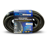 BluShield Aramid Braided 3/8" Rubber Pressure Washer Hose with Quick Connect Coupler Plug, 4100PSI, 1 Yr Warranty, Size - 100ft & 50 Ft