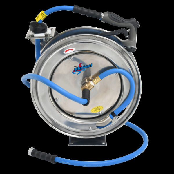 Stainless Steel Water Hose Reel 1/2" x 50'