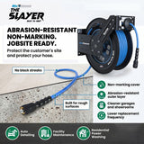 Blu Shield The Slayer Hybrid Pressure Washing Hose Reel 1/4" X 50'-Blue