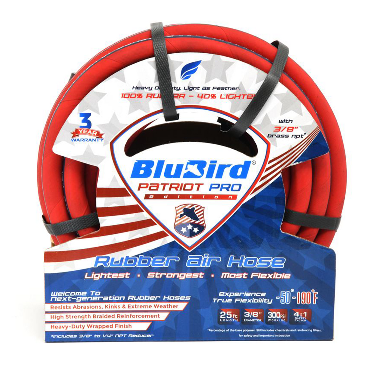 BluBird Patriot Pro 3/8 Rubber Air Hose