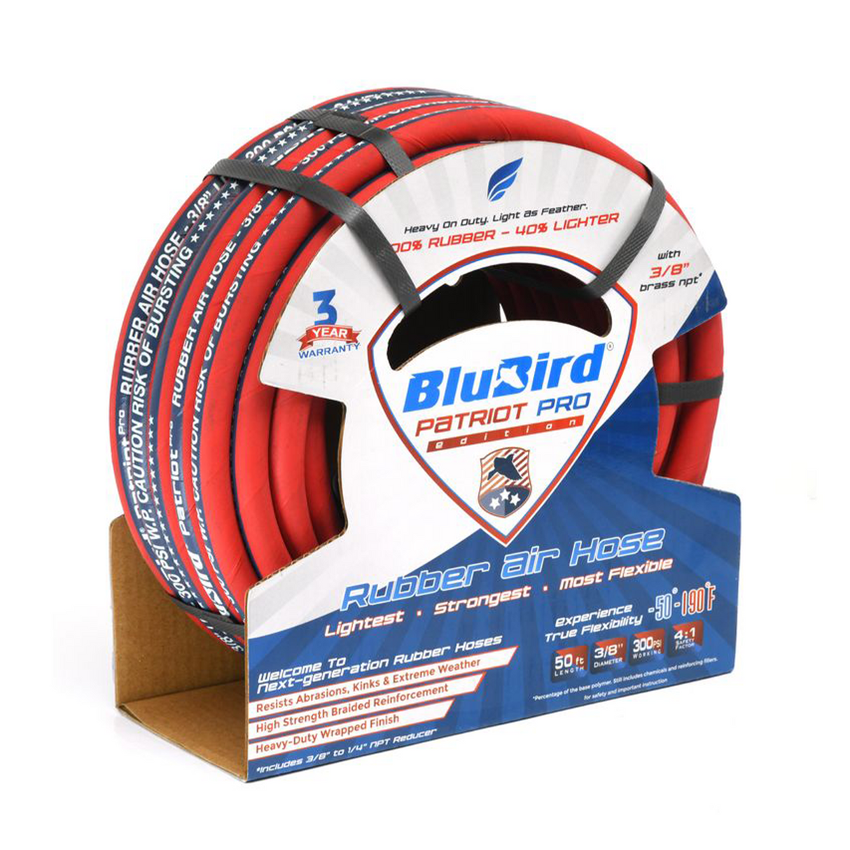 BluBird Patriot Pro Rubbe Air Hose 3/8