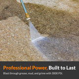 Blu Shield HumpBack 3000PSI All-in-One Pressure Washer System, Auto-Retractable Hose Reel, Industrial Pump, Accessories