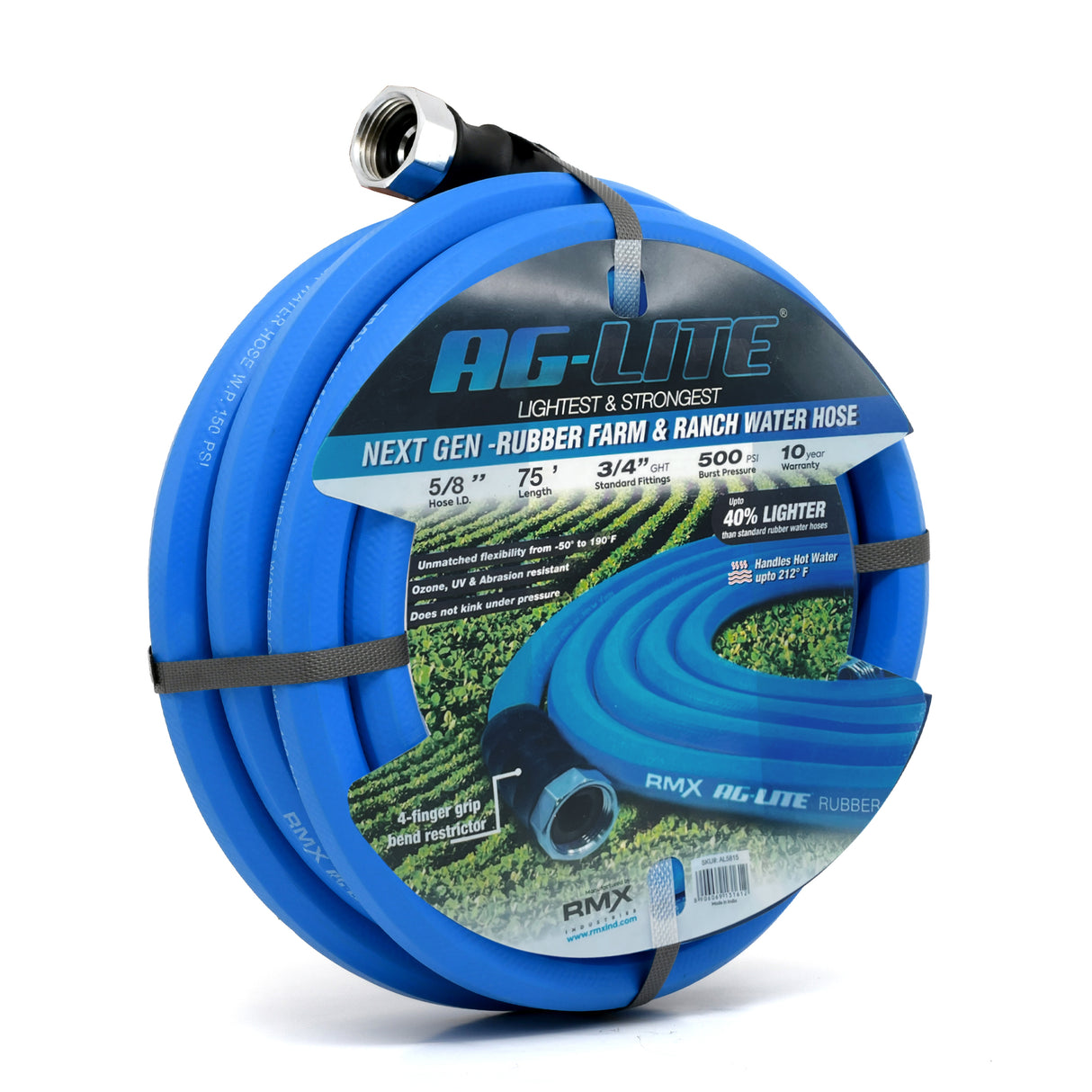 Ag-Lite 5/8" Irrigation Hose – 500 PSI Agriculture-Grade, 100% Rubber