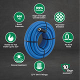 Ag-Lite 1" x 25' Heavy-Duty Rubber Water Hose