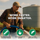 Ag-Lite 1" x 25' Heavy-Duty Rubber Water Hose