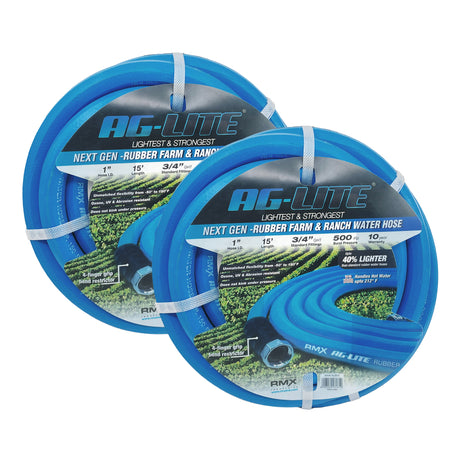 AG-Lite Rubber Water Hose Assembly 1" x 15'