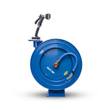 Ag-Lite Rubber Water Hose Reel 3/4" X 50(Single Arm - Heavy Duty) with 6' Lead-in-Hose +180 Swivel Mount