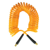 Avagard 1/4" Polyurethane PU Recoil Air Hose for DIY Users with 1/4" Brass MNPT, 120PSI, Field Repairable
