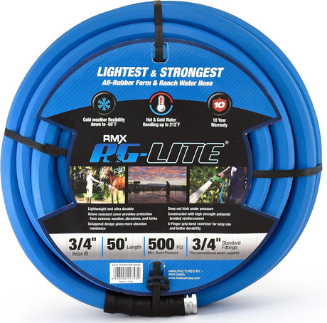 AG-Lite 3/4 inch Irrigation Hose | 500 PSI |  Agriculture Grade | 100% Rubber Hose
