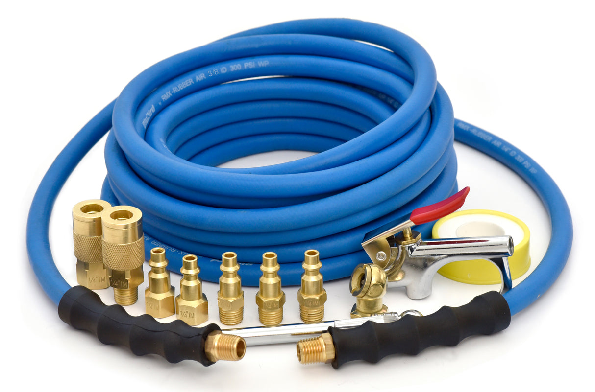 BluBird Rubber Air Hose Assembly 3/8 Brass Accessory Kit