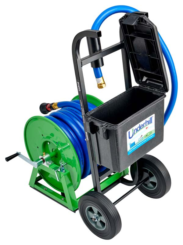 Underhill 1"Deluxe Field Caddie Hose Cart w/ Reel, Upto 125' Hose (HC-HT-100-K)