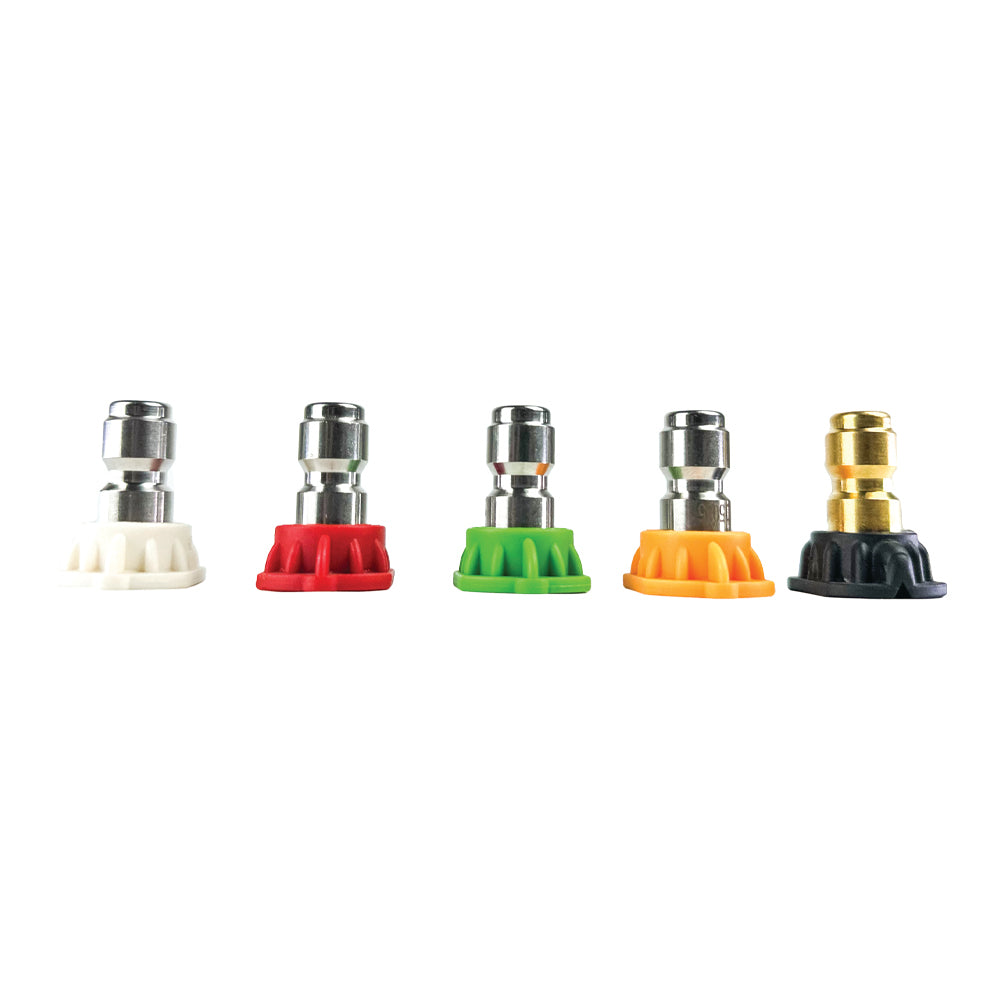 BluShield Pressure Washer Spray Nozzle Tips Multiple Degrees, 5-Pack