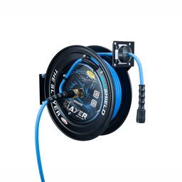 Blu Shield The Slayer Hybrid Pressure Washing Hose Reel 1/4" X 50'-Blue