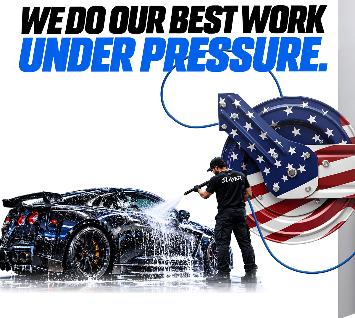We do our best work under pressure — BluBird hose reel in action