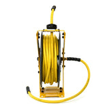 OilShield 1/2" x 50' Rubber Air Hose Reel with 3' Lead-in-Hose, 5-In-1 Coupler (All in One Design, Patented Technology)
