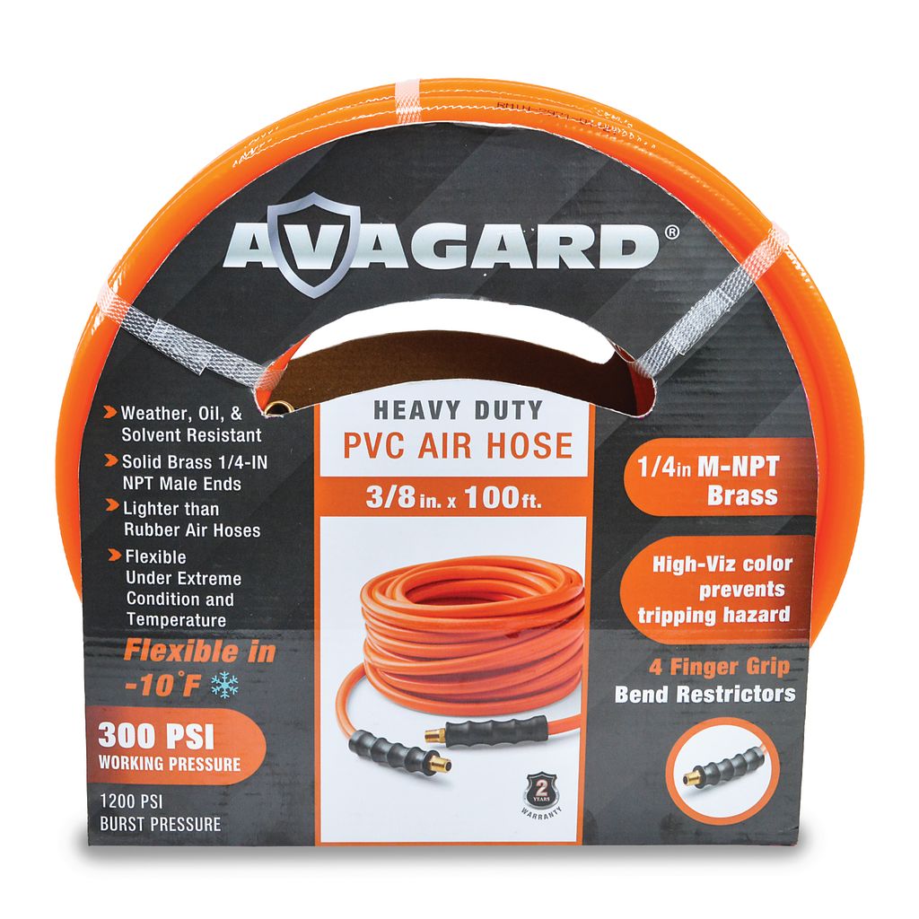 Avagard 3/8" PVC Air Hose with Brass 1/4" NPT Industrial Fitting