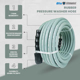 BluShield Rubber Pressure Washer Hose Assembly 1/4" w/ M22 Fittings Non Marking (3000:12000 PSI)